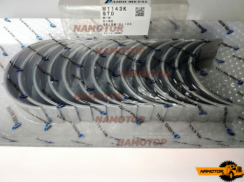 Вкладыш коренной HINO EL100, EP100, EM100. M1143K-STD, 11701-1460, 11701-1470, 11701-1590, 11701-1740, 11701-1851 DAIDO METAL 